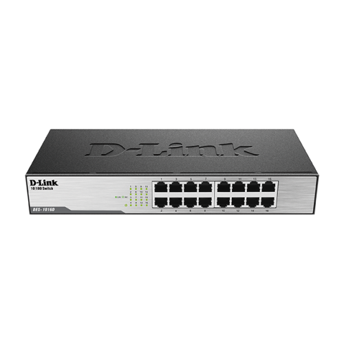 D-Link 16-Port 10/100 Unmanaged Switch DES-1016D