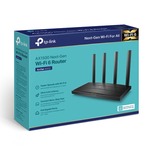 TP-LINK ARCHER AX12 AX1500 WIFI6 NEXT GEN.ROUTER
